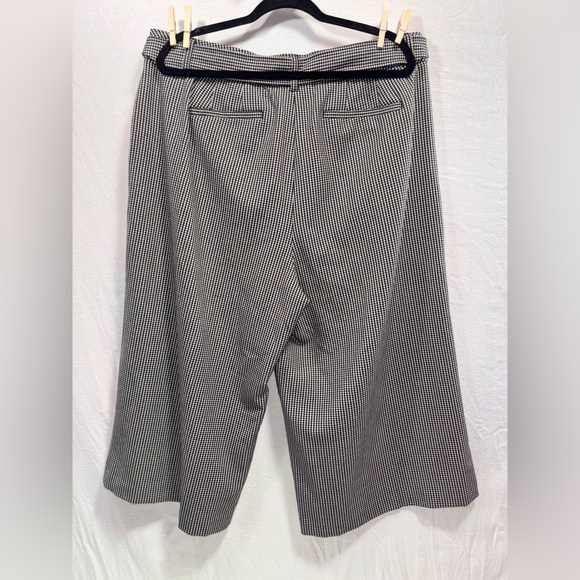 Lane Bryant wide Leg black & white mini checkered cropped pants Women’s size 20 - Picture 8 of 14